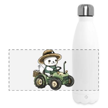 Seal Animal Tractor Farmer - Panoramic Thermal Bottle 500 ml - white - Front