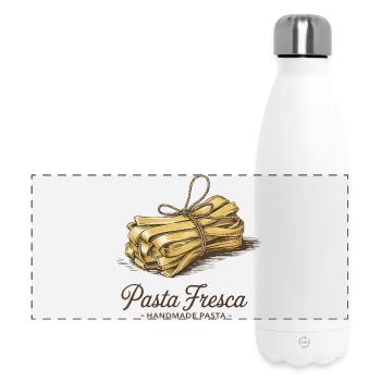 Pasta fresca – pâtes faites main - Gourde isotherme panoramique 500 ml - blanc - Devant