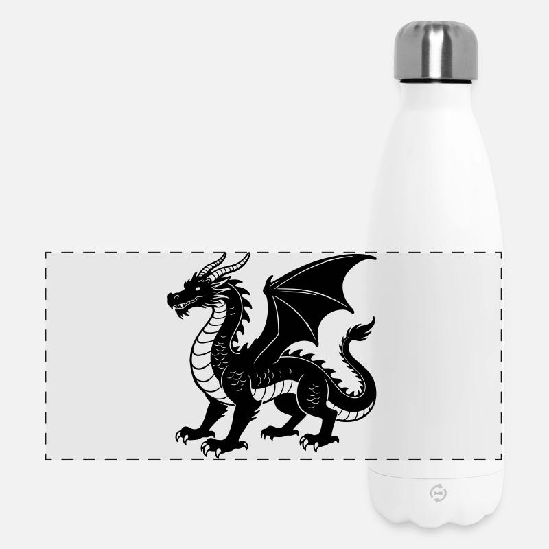 Drache - Panorama Isolierflasche 500 ml - Weiß