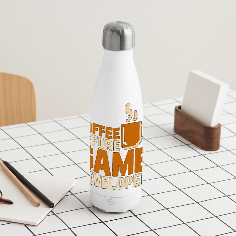 Game Developer Coffee Game Programmer Coffee Lover Panorama Isolierflasche 500 ml