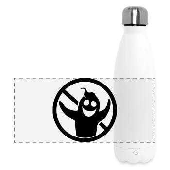 schwarz zeichen symbol verboten schild gespenst ge - Panorama Isolierflasche 500 ml - Weiß - Vorne