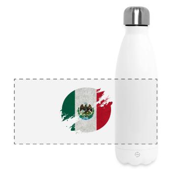 Mexique cercle / cadeau de drapeau - Gourde isotherme panoramique 500 ml - blanc - Devant
