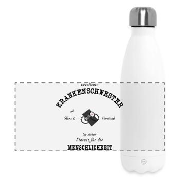 Excellente infirmière - Gourde isotherme panoramique 500 ml - blanc - Devant