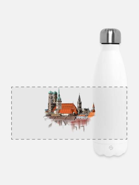 München - Panorama Isolierflasche 500 ml - Weiß