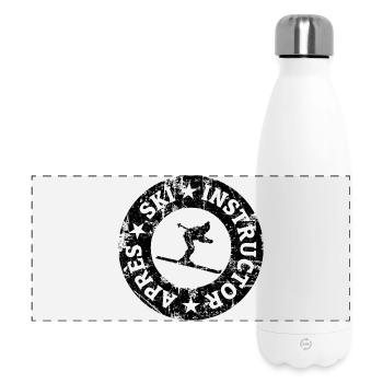 Après-Ski Instructor Wintersport Qualitätssiegel - Panorama Isolierflasche 500 ml - Weiß - Vorne