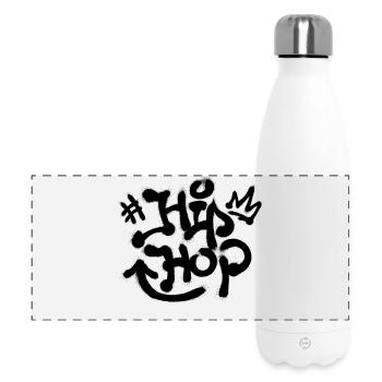 Hip Hop Hiphop Rap Graffiti Beatbox Rappeur Swag - Gourde isotherme panoramique 500 ml - blanc - Devant