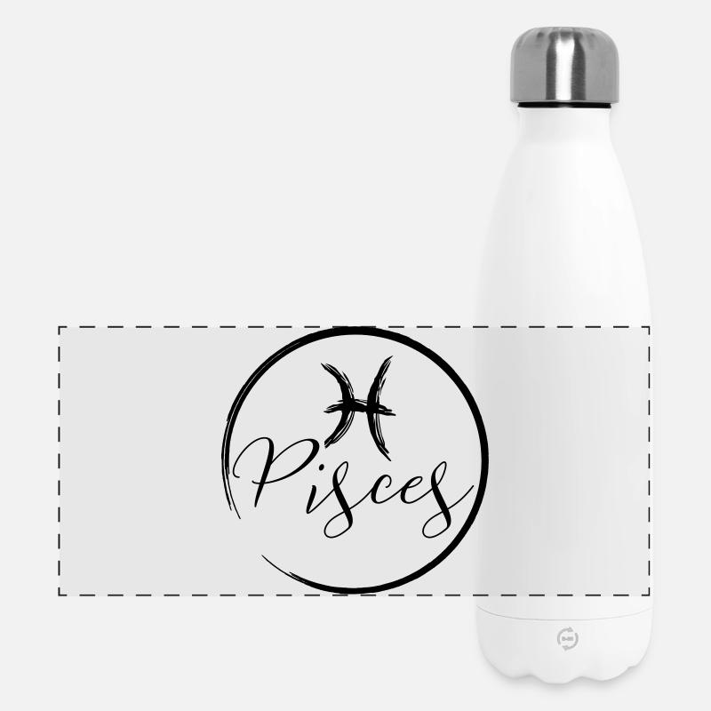 Horoscope Pisces - Panorama Isolierflasche 500 ml - Weiß
