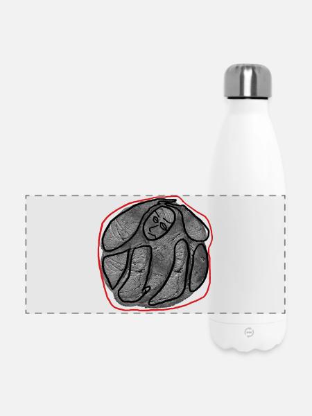 Abstrakte Kunst - Panorama Isolierflasche 500 ml - Weiß