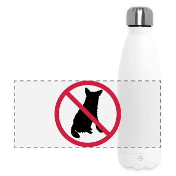 Hunde Verboten Schild - Panorama Isolierflasche 500 ml - Weiß - Vorne