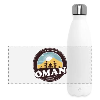 Oman Vintage Moschee Design - Panorama Isolierflasche 500 ml - Weiß - Vorne