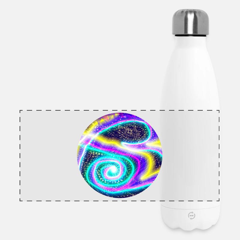 Nordlichter - Panorama Isolierflasche 500 ml - Weiß