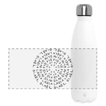 Bla bla bla - Panorama Isolierflasche 500 ml - Weiß - Vorne