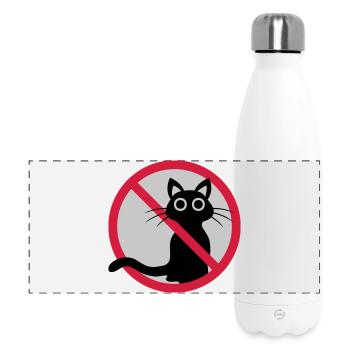 Cat forbidden sign - Panoramic Thermal Bottle 500 ml - white - Front