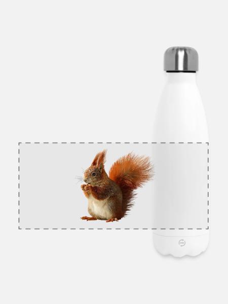 Eichhörnchen - Panorama Isolierflasche 500 ml - Weiß
