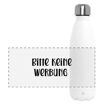 Bitte keine Werbung - Panorama Isolierflasche 500 ml - Weiß - Vorne