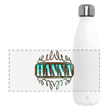 Nom Jour Cadeaux Fille Hanna - Gourde isotherme panoramique 500 ml - blanc - Devant