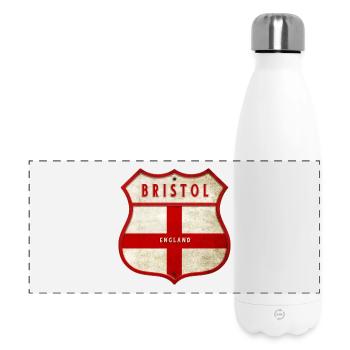 Bristol England Wappen - Panorama Isolierflasche 500 ml - Weiß - Vorne
