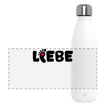 Cœur de mère disant Baby Feet Pregnant Baby Bump - Gourde isotherme panoramique 500 ml - blanc - Devant
