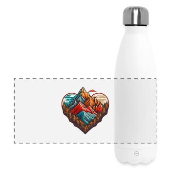 Herzberglandschaft Farbenberge - Gourde isotherme panoramique 500 ml - blanc - Devant