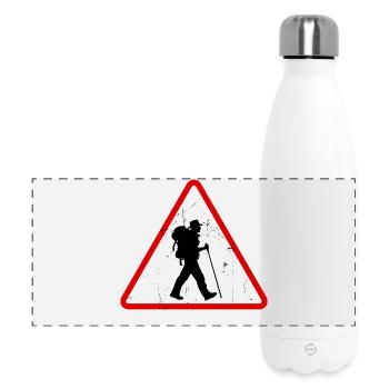 Mountaineering Hiking Hiking Routes Hiking Tours - Panoramic Thermal Bottle 500 ml - white - Front