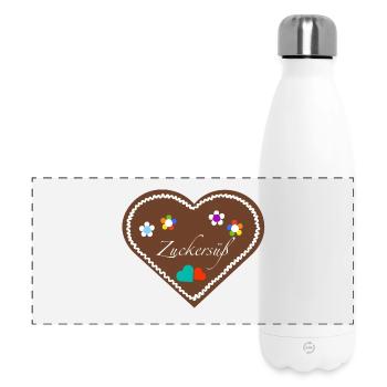 "Jahrmarkt-Liebe" Zuckersüß div - Panorama Isolierflasche 500 ml - Weiß - Vorne