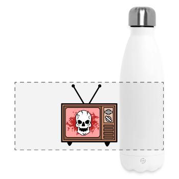 Movies Kino Theater Streaming Statement Kinoabend - Panorama Isolierflasche 500 ml - Weiß - Vorne