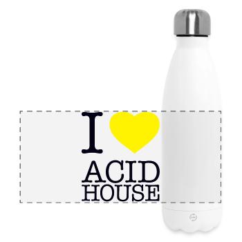 I LOVE ACID HOUSE - Panoramic Thermal Bottle 500 ml - white - Front