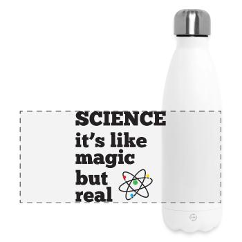 La science - c’est comme de la magie mais réel - Gourde isotherme panoramique 500 ml - blanc - Devant
