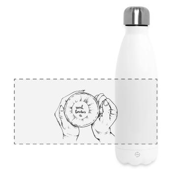 Work besties - Panorama Isolierflasche 500 ml - Weiß - Vorne