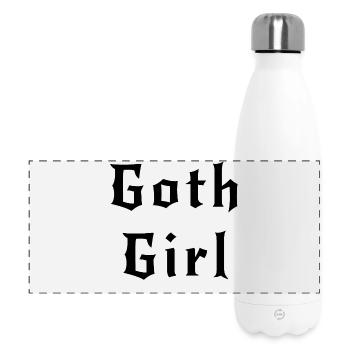 Goth girl black - Gourde isotherme panoramique 500 ml - blanc - Devant