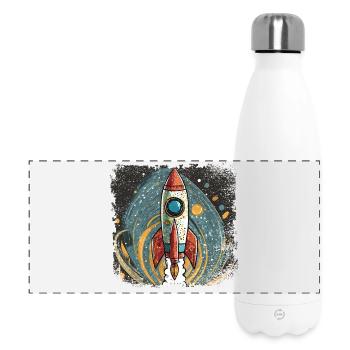 Fusée au design élégant - Gourde isotherme panoramique 500 ml - blanc - Devant