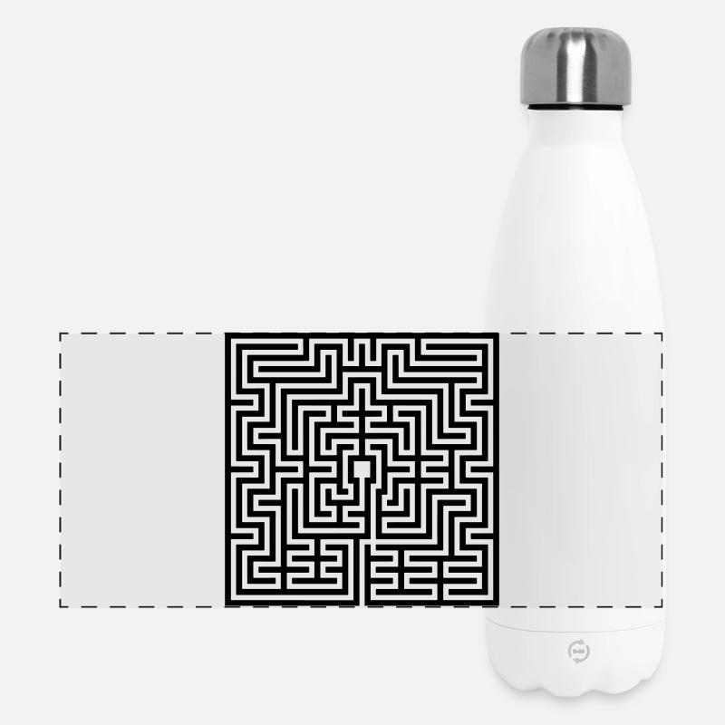 Labyrinth - Panorama Isolierflasche 500 ml - Weiß