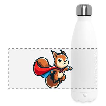 Squirrel: The Nutty Defender - Panoramic Thermal Bottle 500 ml - white - Front