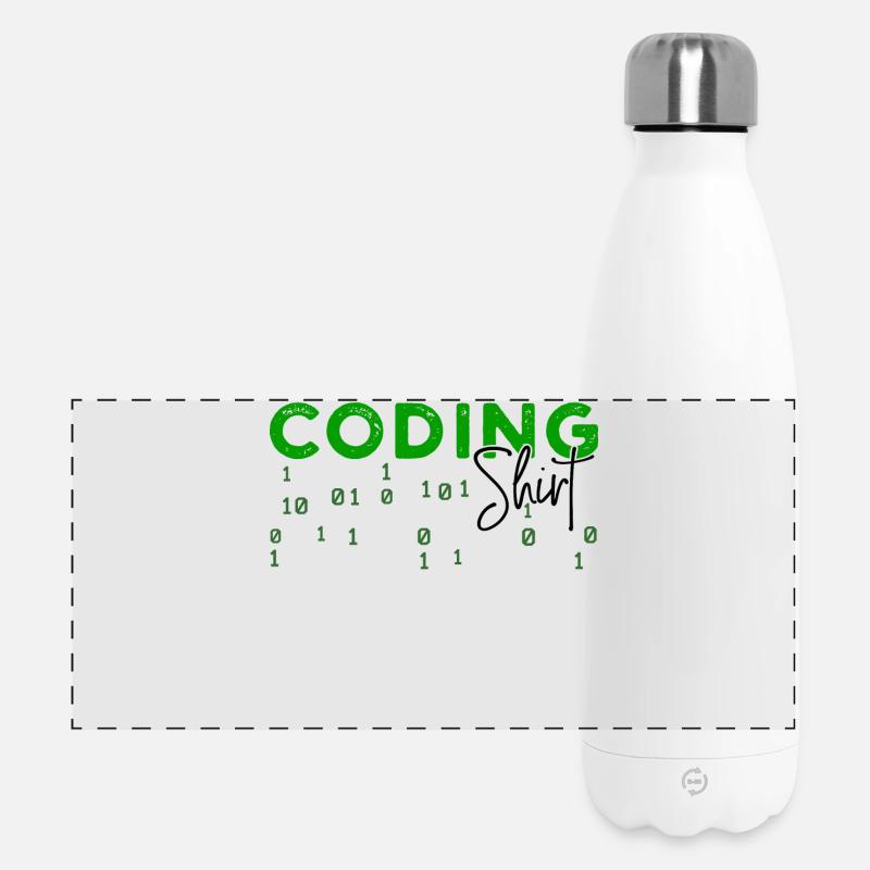 Coden Développeur Programmeur Développeur Web Dicton - Gourde isotherme panoramique 500 ml - blanc