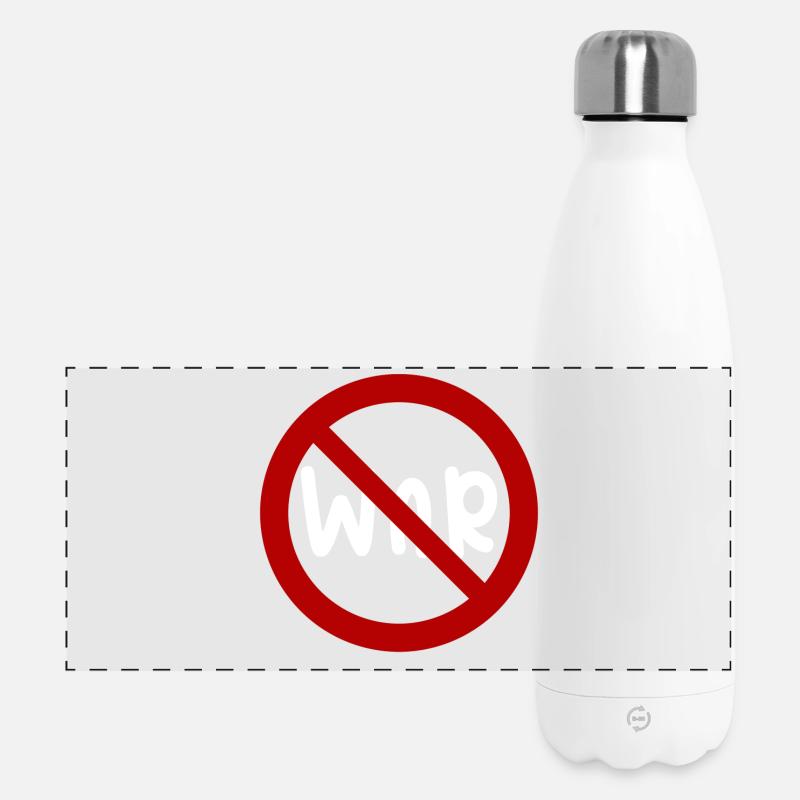 War Peace - Panoramic Thermal Bottle 500 ml - white