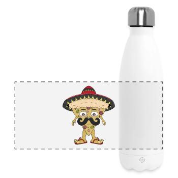 Pizza mexicaine - Gourde isotherme panoramique 500 ml - blanc - Devant