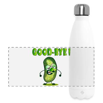 FAREWELL GOODBYE - GHERKINS PICKLES - Panoramic Thermal Bottle 500 ml - white - Front