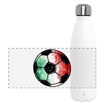 Football Italie - vert blanc rouge - Gourde isotherme panoramique 500 ml - blanc - Devant