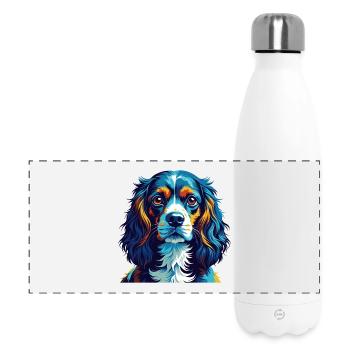 Norfolk Spaniel Dog Breed Colorful Cartoon Kawaii - Panoramic Thermal Bottle 500 ml - white - Front