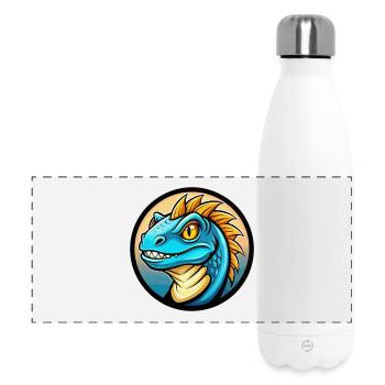 Basilisk Bunte Kawaii Cartoon Figur Clipart - Panorama Isolierflasche 500 ml - Weiß - Vorne
