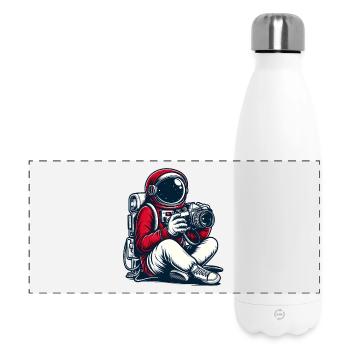 Astronaute photographe : capturer des moments cosmiques - Gourde isotherme panoramique 500 ml - blanc - Devant