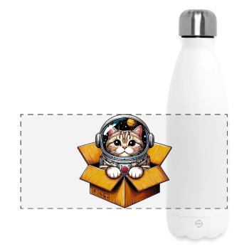 Astronaut Cat - Panoramic Thermal Bottle 500 ml - white - Front