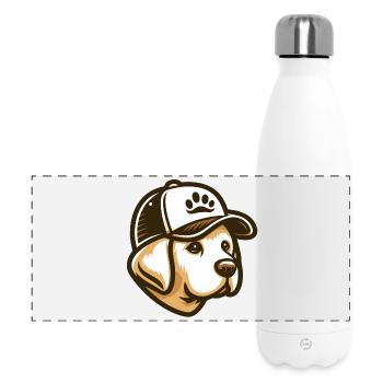 Labrador Head with Cap - Panoramic Thermal Bottle 500 ml - white - Front