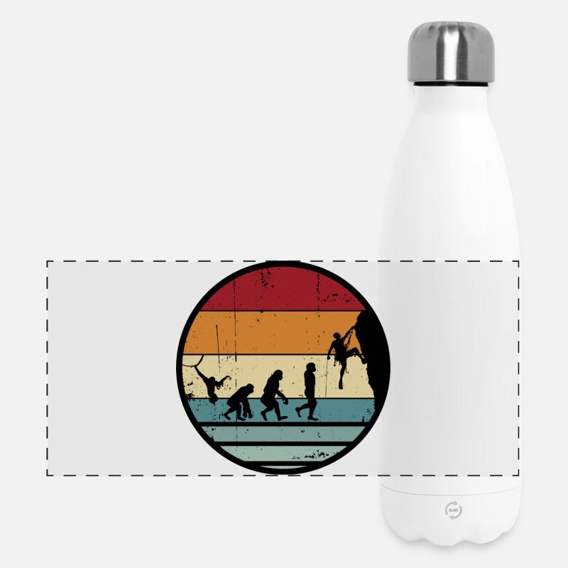 Evolution Climber Retro Circle - Panoramic Thermal Bottle 500 ml - white
