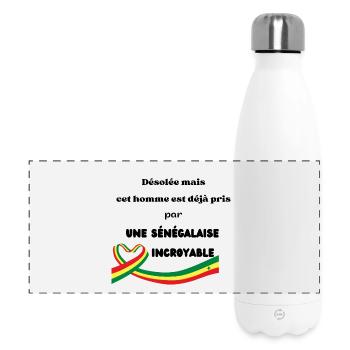 er ist mit einer Senegalesin zusammen - Panorama Isolierflasche 500 ml - Weiß - Vorne