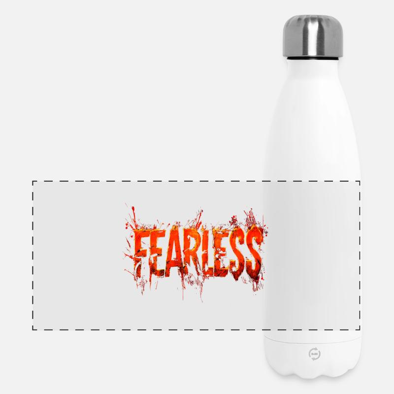 Heißes Feuerloses Schriftbild - Panorama Isolierflasche 500 ml - Weiß