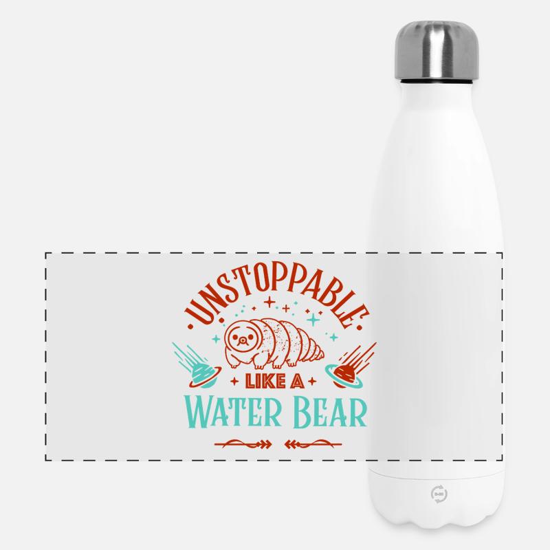 Unstoppable as a tardigrade - Panoramic Thermal Bottle 500 ml - white