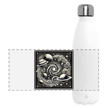 Astronomie Vintage Design - Panorama Isolierflasche 500 ml - Weiß - Vorne