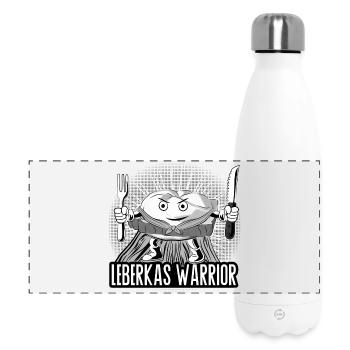 Leberkas Warrior – Brotzeit mit Biss. - Panorama Isolierflasche 500 ml - Weiß - Vorne