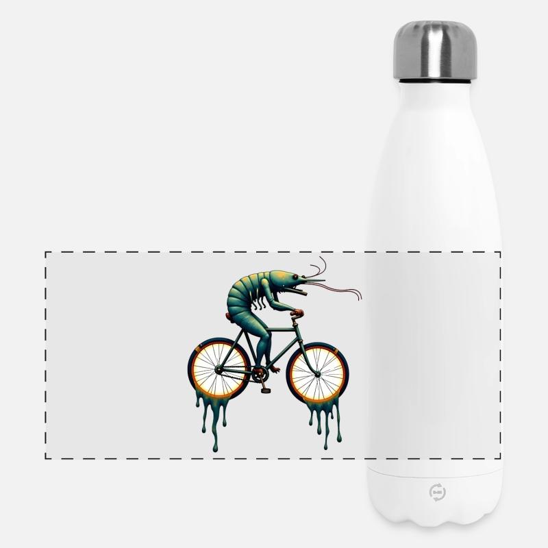 Dreamlike cycling crustacean - Panoramic Thermal Bottle 500 ml - white